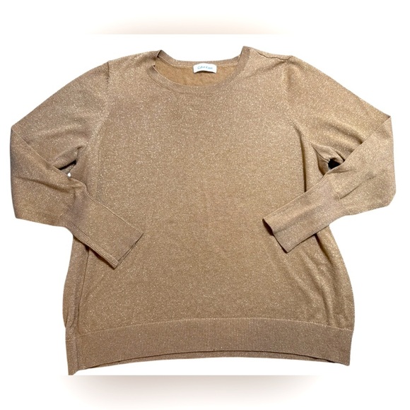 Calvin Klein Sweaters - Calvin Klein Bronze Metallic Shimmer Sweater – No Size Tag (Fits Like large